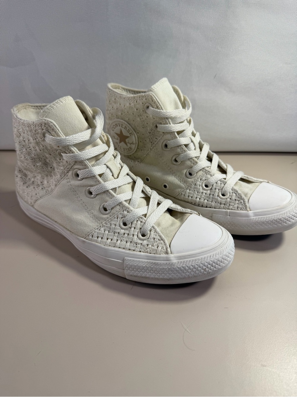 Chuck Taylor Unisex All Star Monochrome - Vintage White Woman’s 7.5
